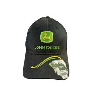 Black And Green JOHN DEERE Logo Trucker Otto Hat 25th Anniversary Bader & Sons